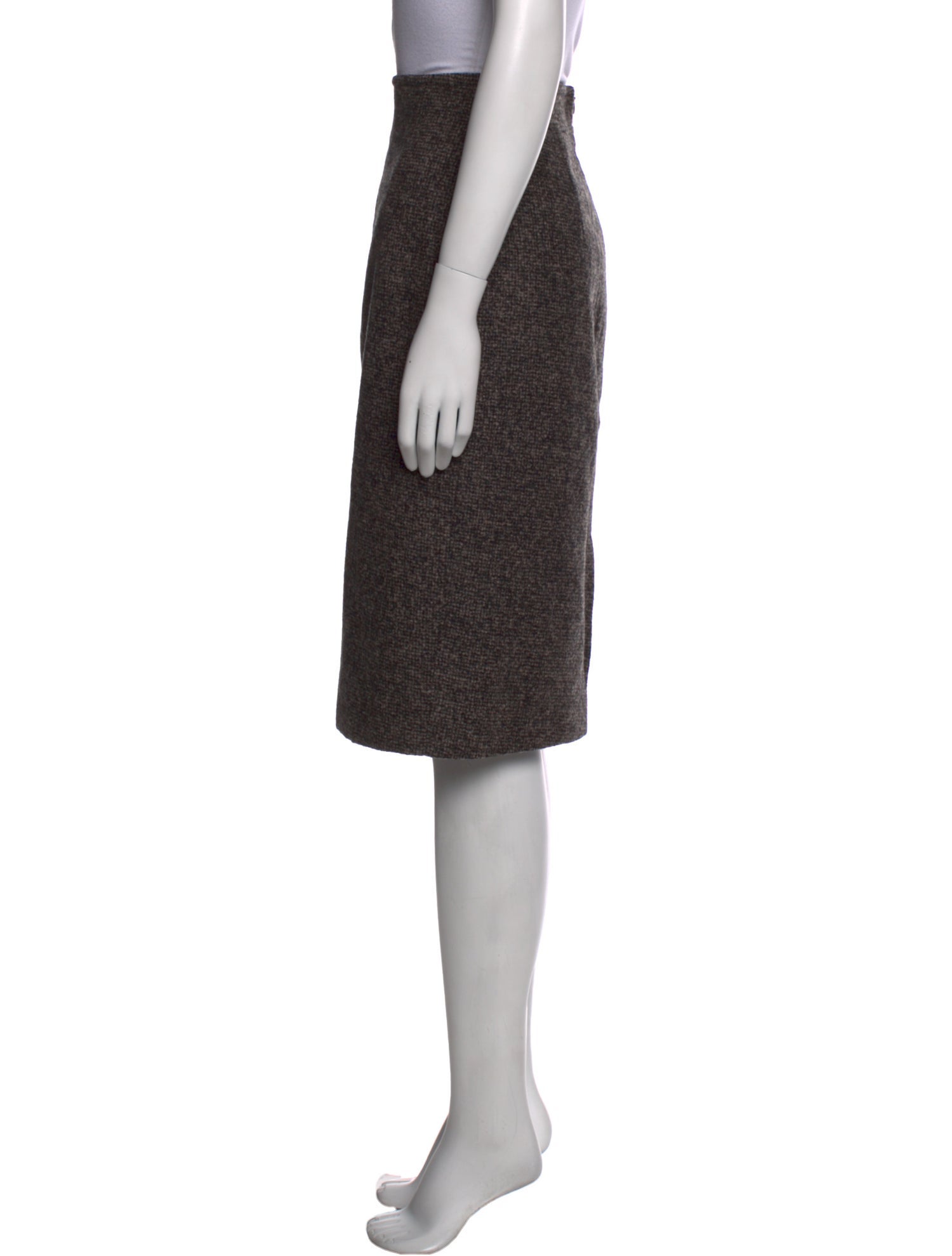 'S Max Mara Virgin Wool Knee-Length Skirt