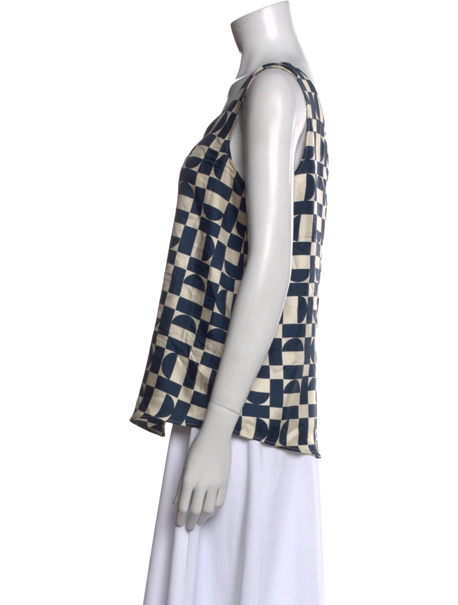 'S Max Mara Printed Scoop Neck Top