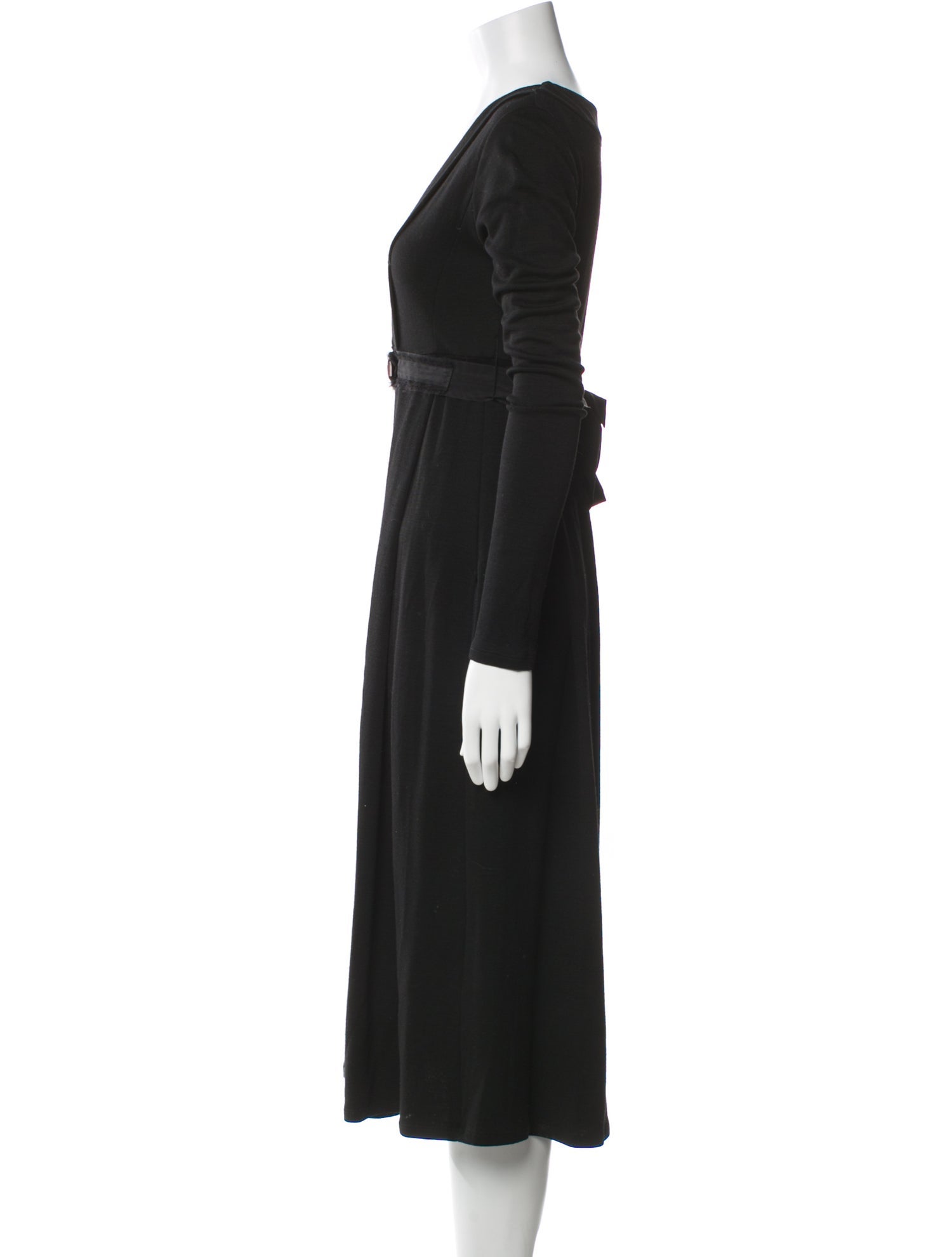 'S Max Mara Square Neckline Midi Length Dress