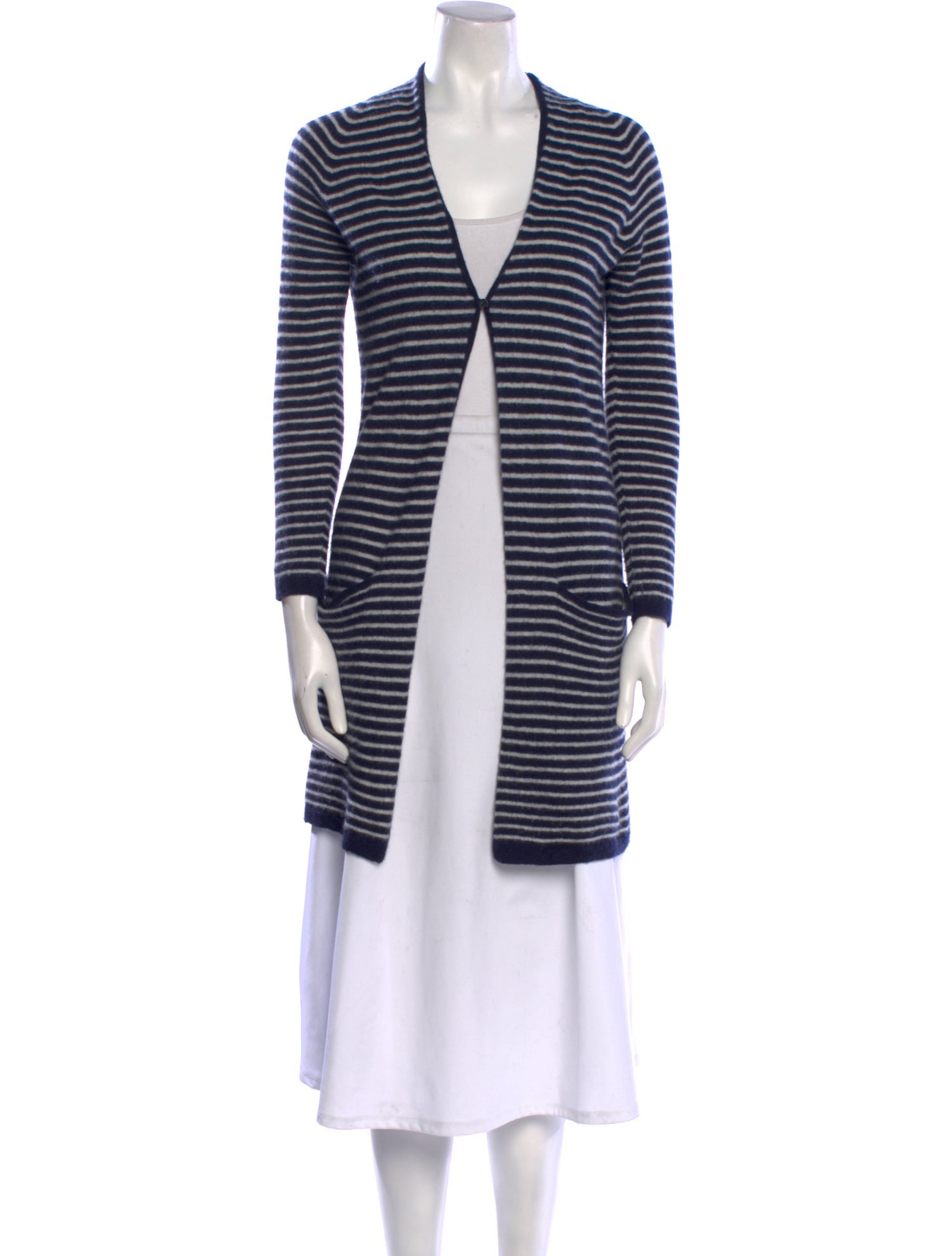 'S Max Mara Striped Open Front Sweater
