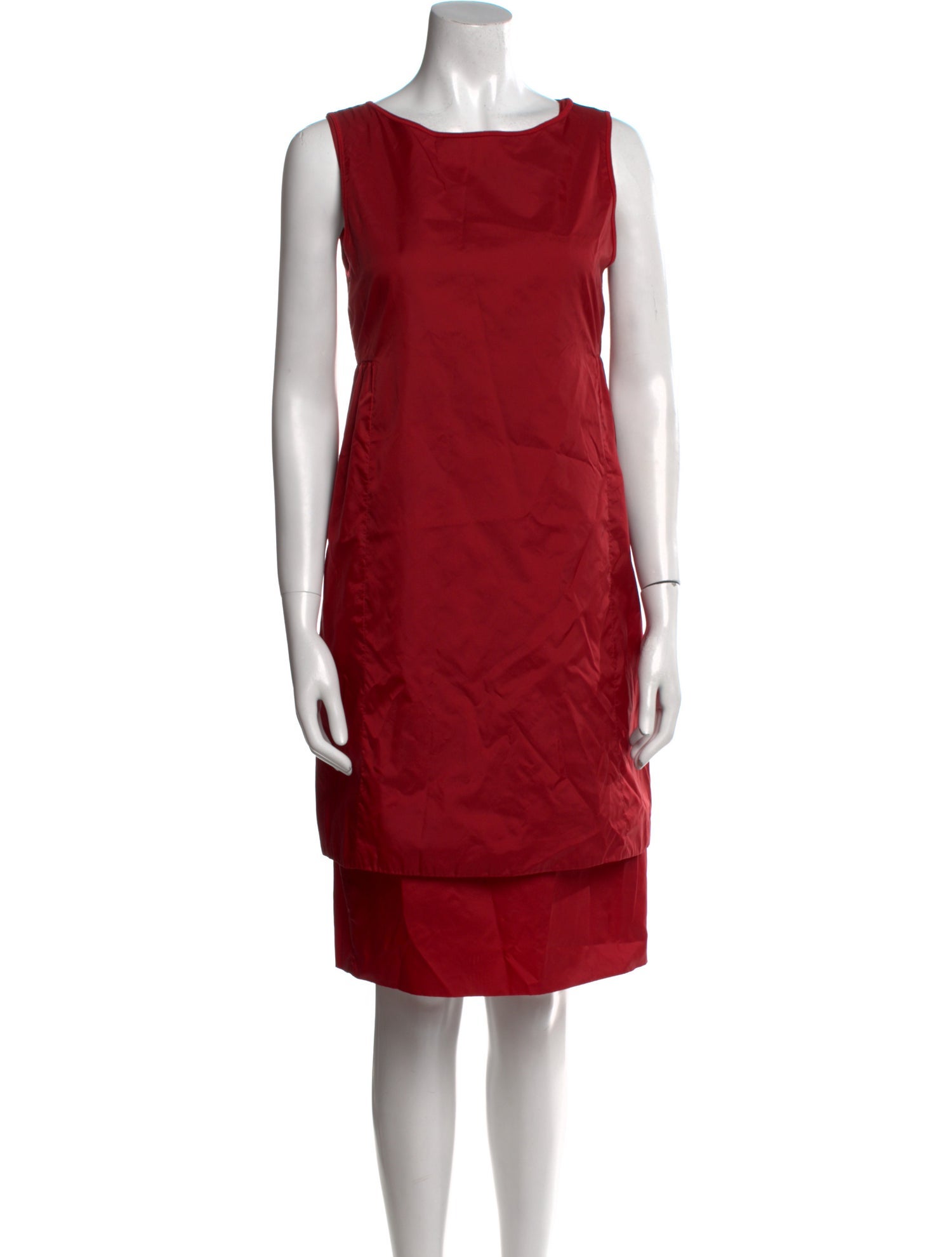 'S Max Mara Bateau Neckline Knee-Length Dress