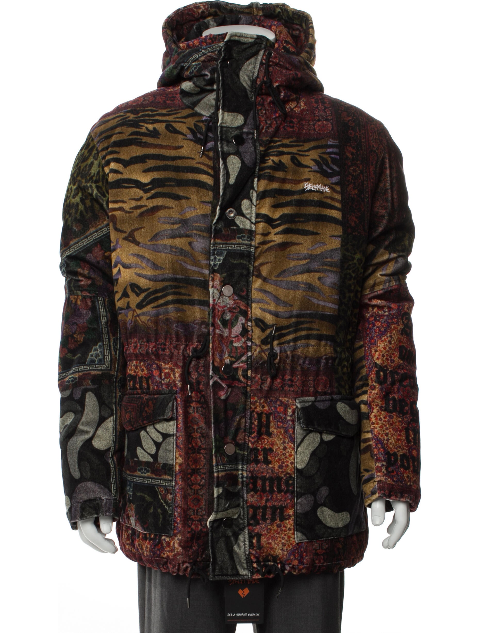 Self Made By Gianfranco Villegas Printed Parka w/ Tags