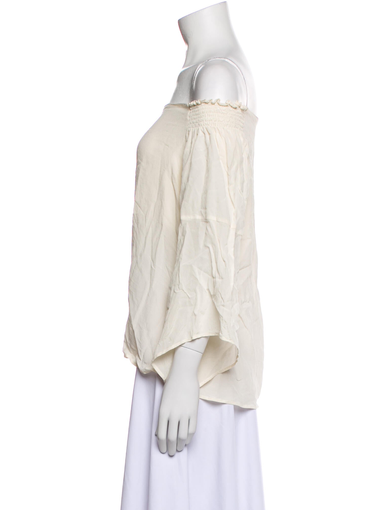 SEMICOUTURE Silk Off-The-Shoulder Blouse