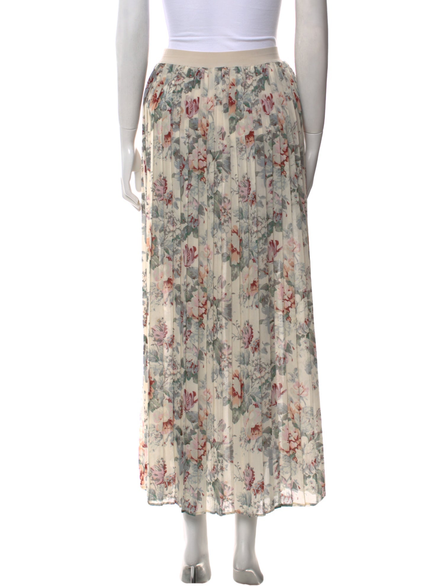 SEMICOUTURE Floral Print Midi Length Skirt