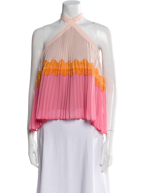 SEMICOUTURE Halterneck Sleeveless Crop Top