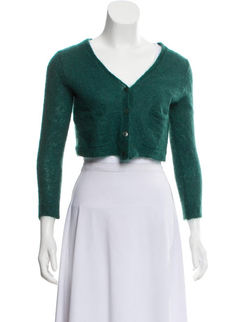 Samuji Mohair V-Neck Sweater Green
