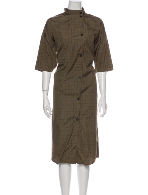 Samuji Plaid Print Midi Length Dress
