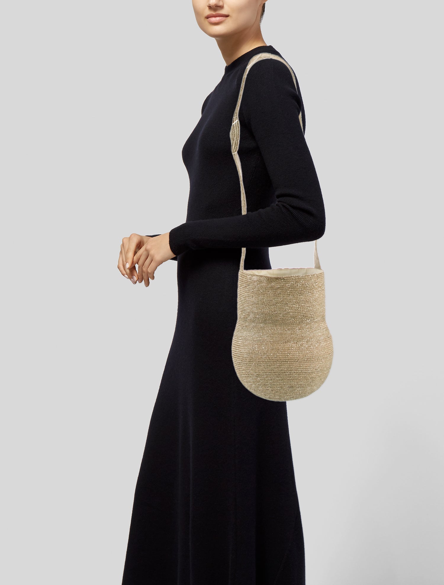 Samuji Raffia Bucket Bag