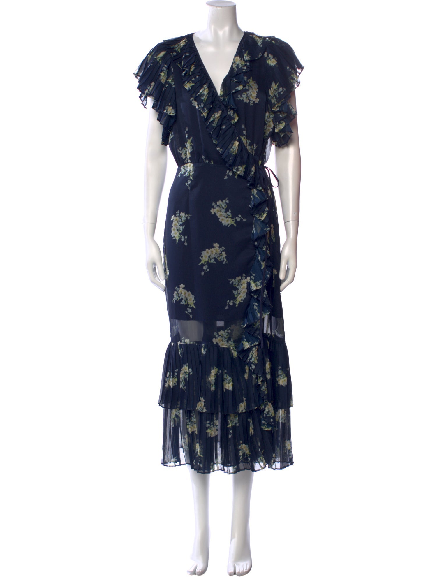 Stevie May Floral Print Midi Length Dress