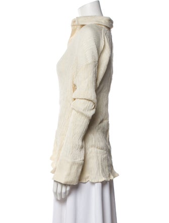 Savannah Morrow The Label Silk Plunge Neckline Button-Up Top