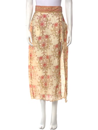 Savannah Morrow The Label Silk Midi Length Skirt