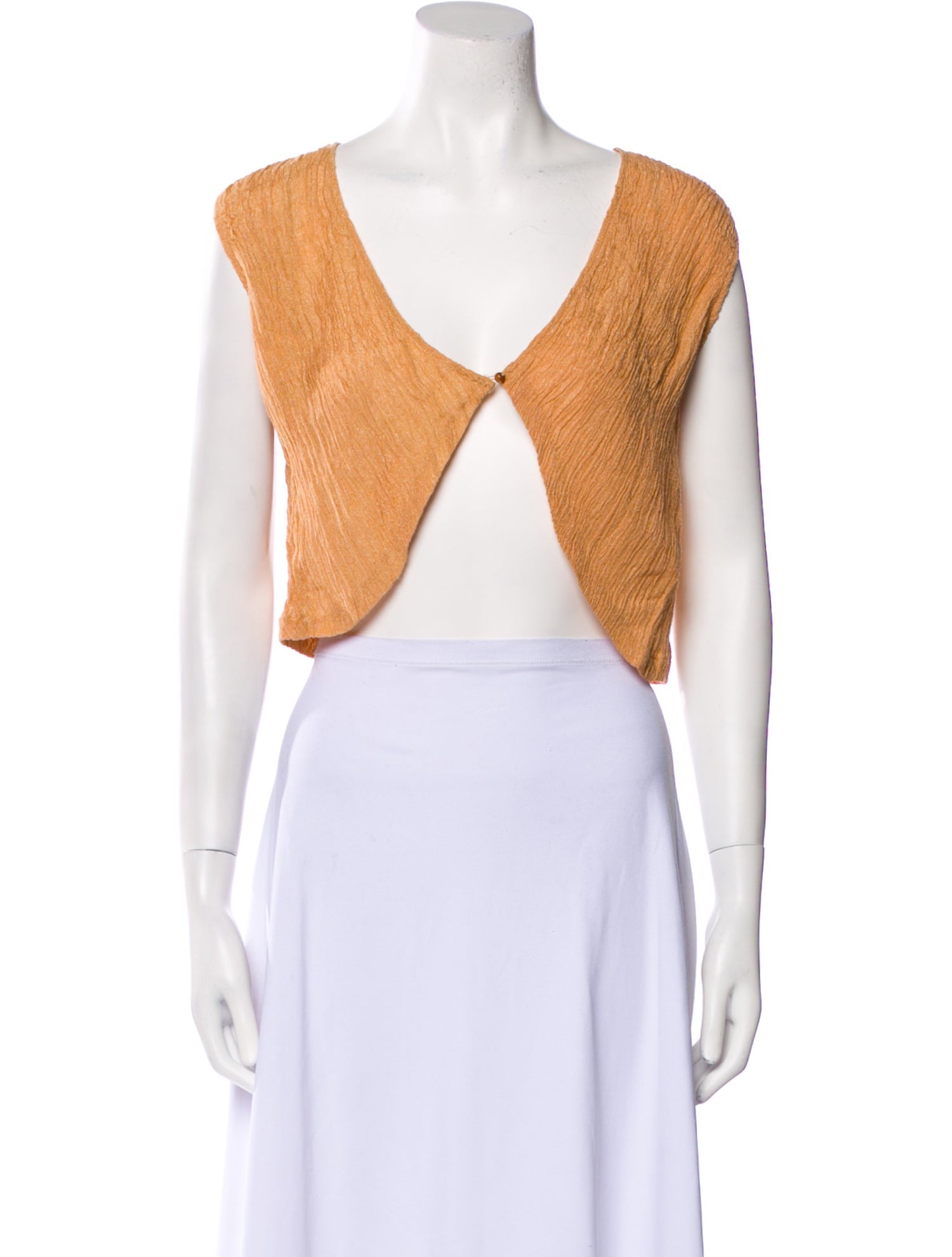 Savannah Morrow The Label Silk V-Neck Crop Top w/ Tags