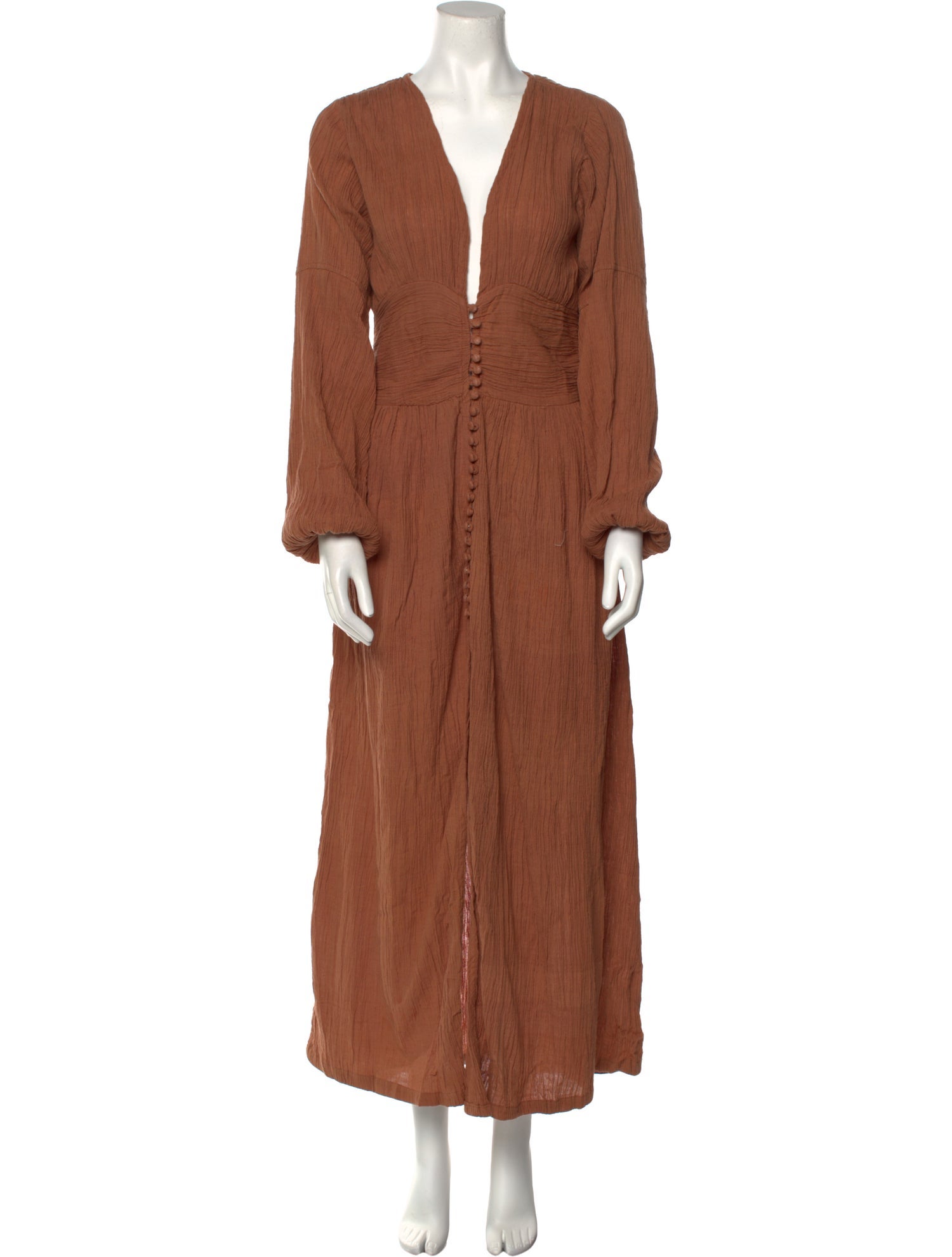 Savannah Morrow The Label Plunge Neckline Long Dress