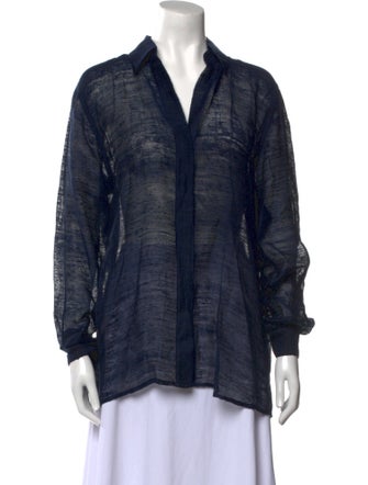 Savannah Morrow The Label Silk Animal Print Button-Up Top