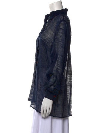 Savannah Morrow The Label Silk Animal Print Button-Up Top