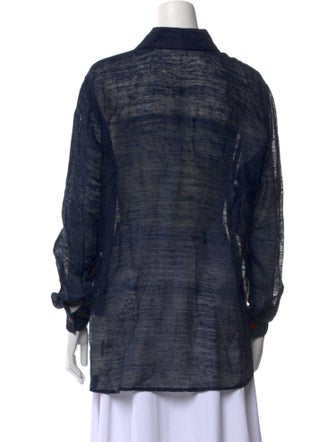 Savannah Morrow The Label Silk Animal Print Button-Up Top