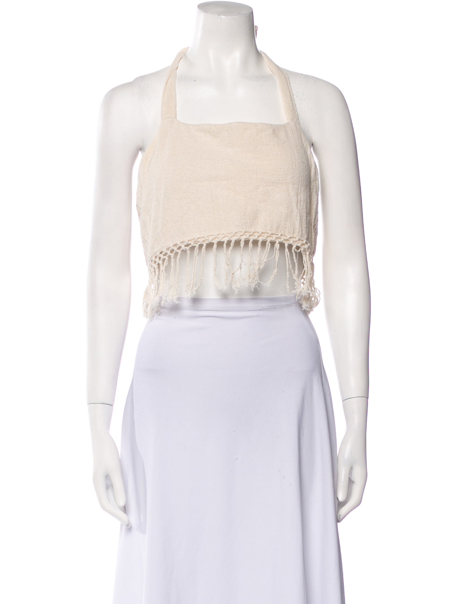 Savannah Morrow The Label Square Neckline Sleeveless Crop Top