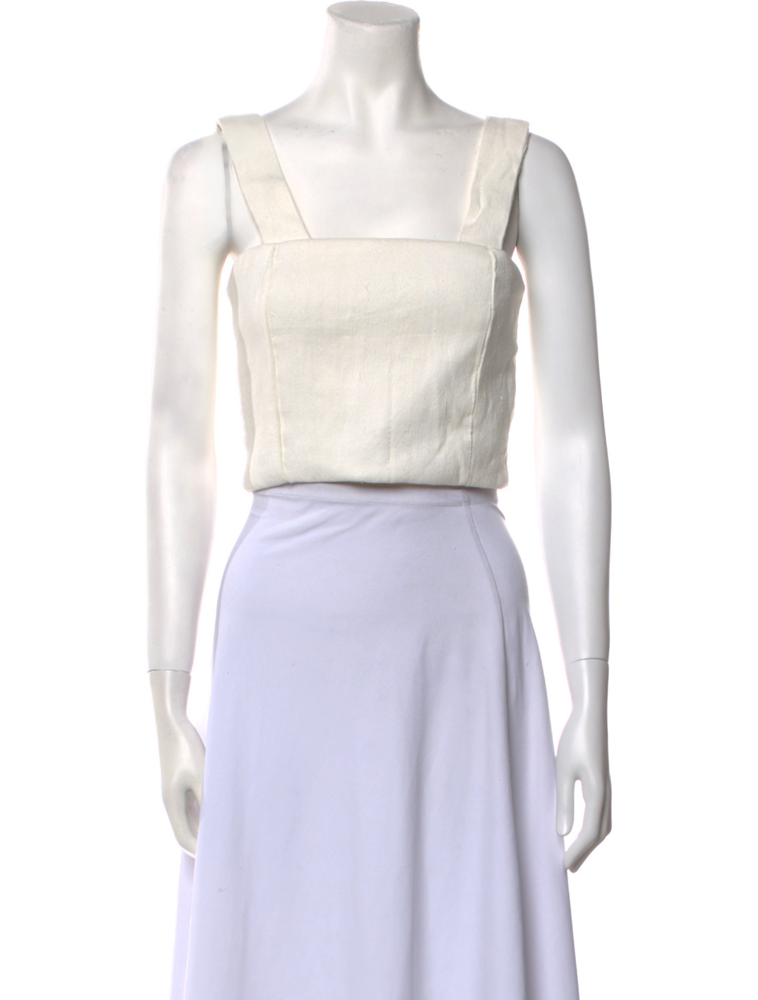 Savannah Morrow The Label Square Neckline Sleeveless Crop Top