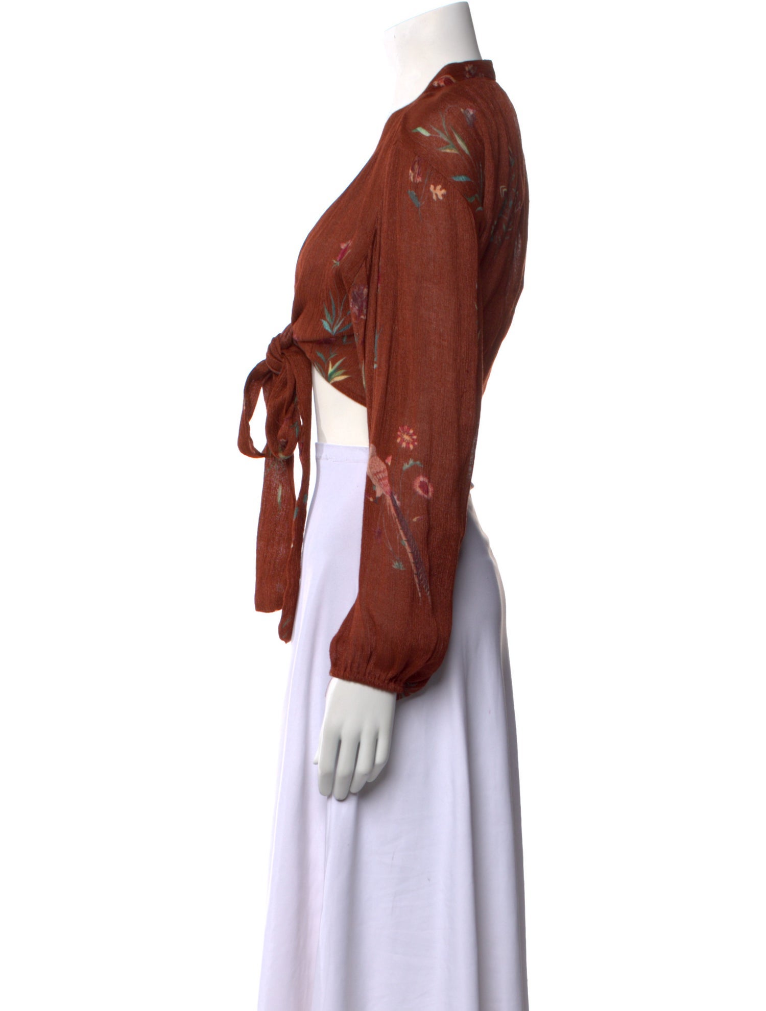 Savannah Morrow The Label Bamboo Plunge Neckline Crop Top w/ Tags