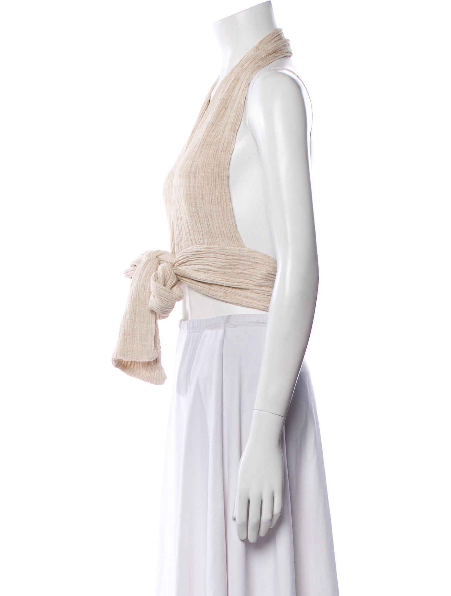 Savannah Morrow The Label V-Neck Sleeveless Crop Top