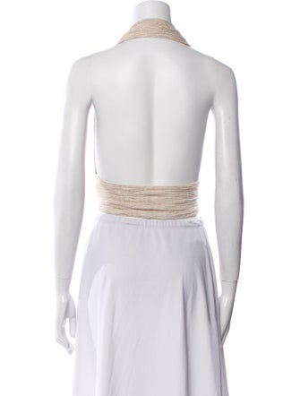 Savannah Morrow The Label V-Neck Sleeveless Crop Top