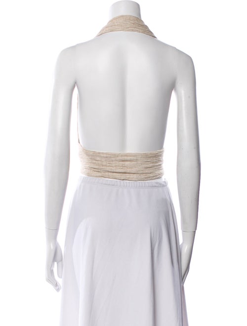 Savannah Morrow The Label V-Neck Sleeveless Crop Top