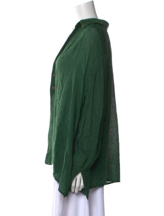 Savannah Morrow The Label Silk V-Neck Blouse