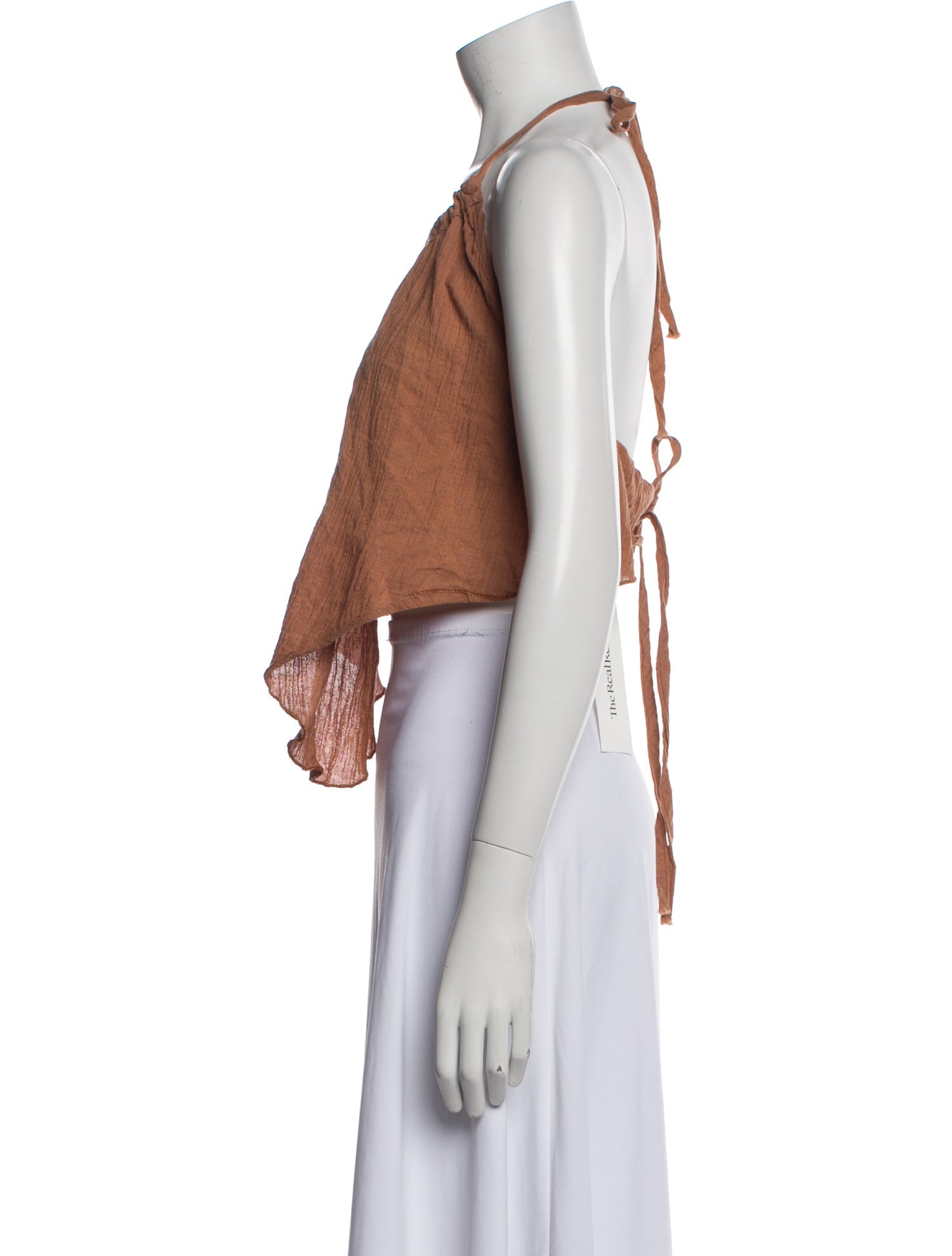 Savannah Morrow The Label Halterneck Sleeveless Crop Top