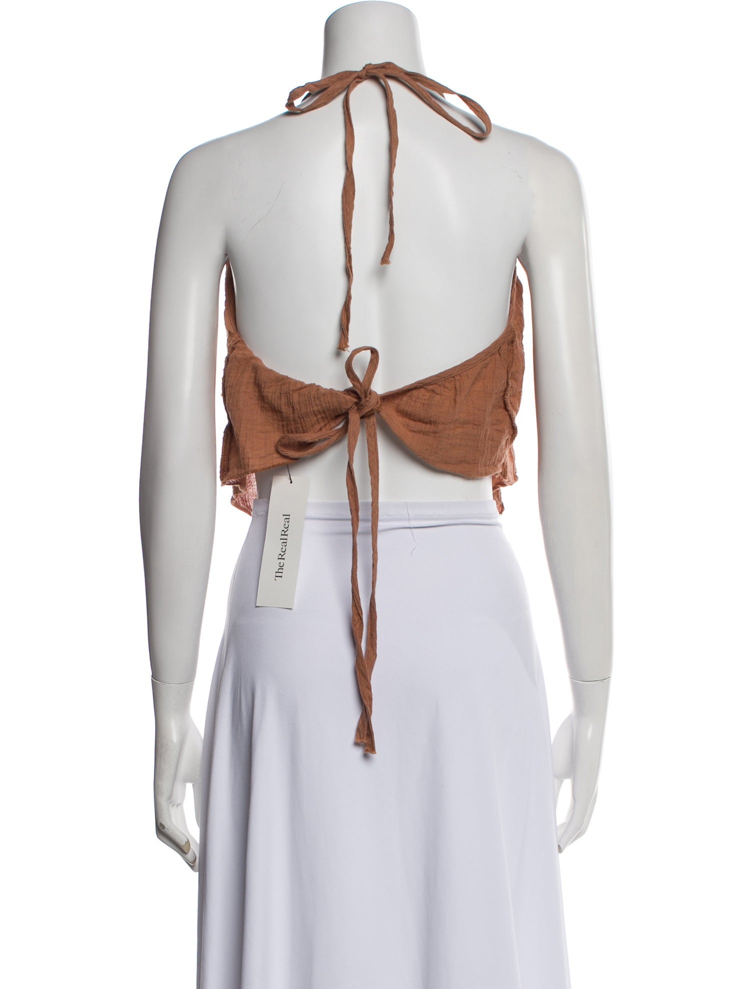 Savannah Morrow The Label Halterneck Sleeveless Crop Top