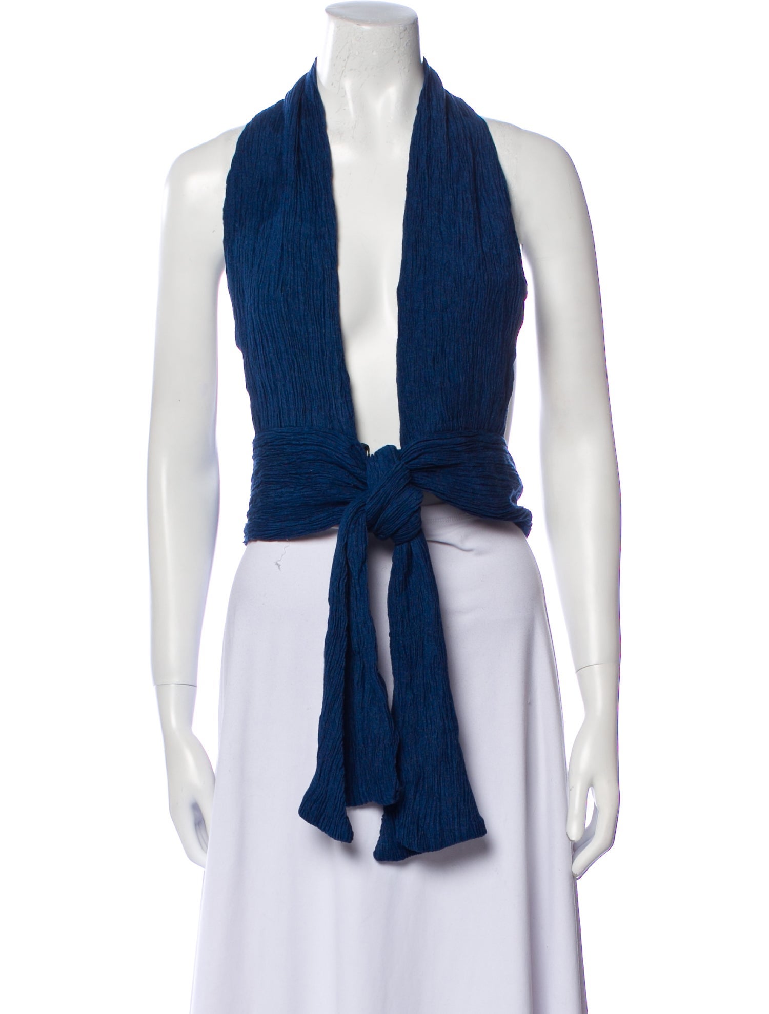 Savannah Morrow The Label V-Neck Sleeveless Crop Top w/ Tags