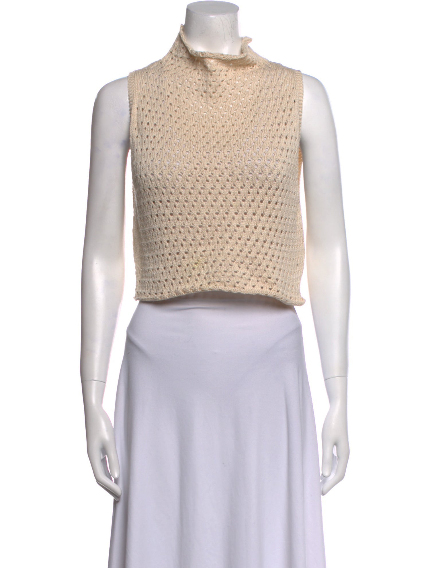 Savannah Morrow The Label Mock Neck Sleeveless Crop Top