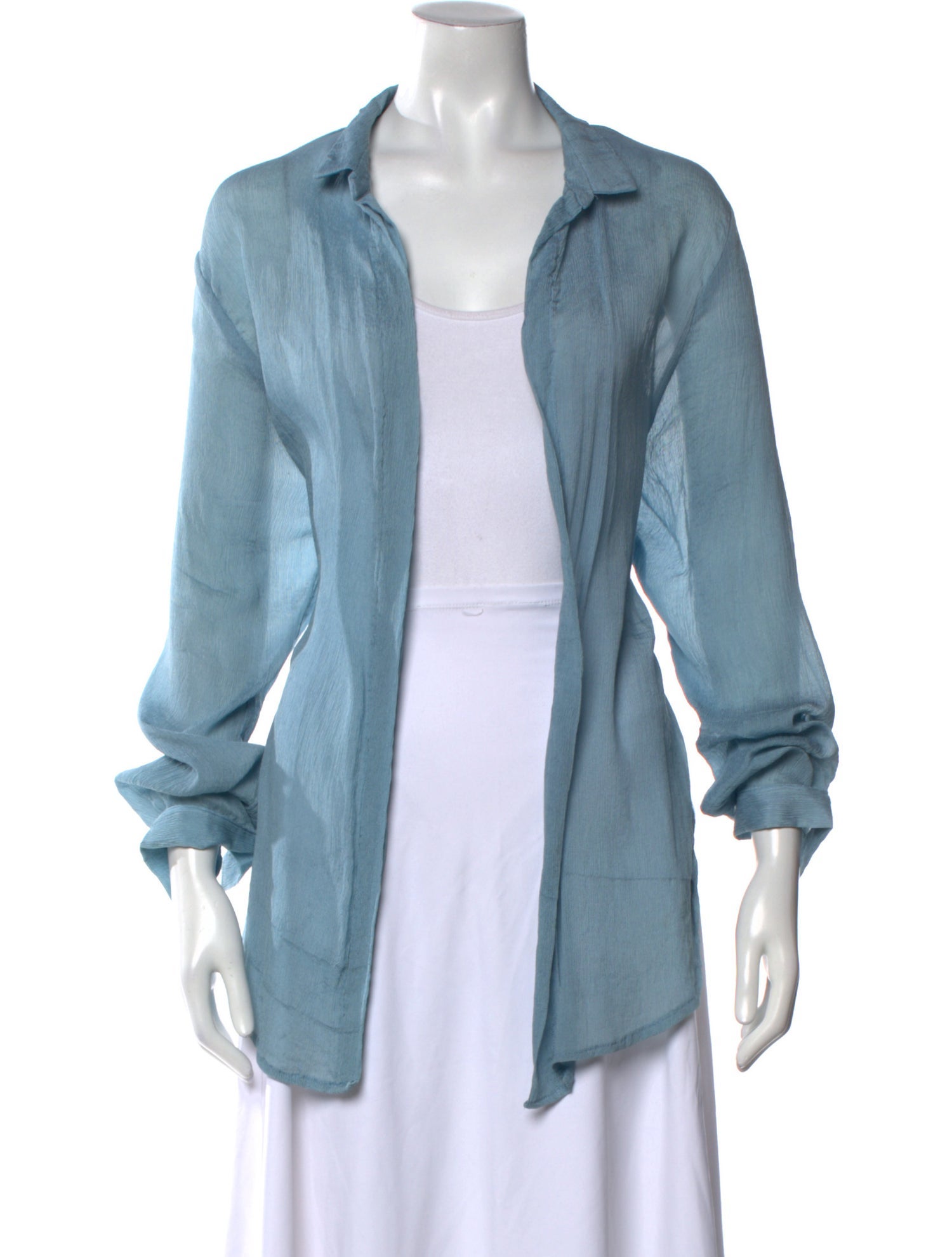 Savannah Morrow The Label Silk Open Front Tunic