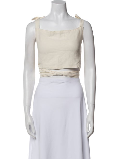 Savannah Morrow The Label Square Neckline Sleeveless Crop Top