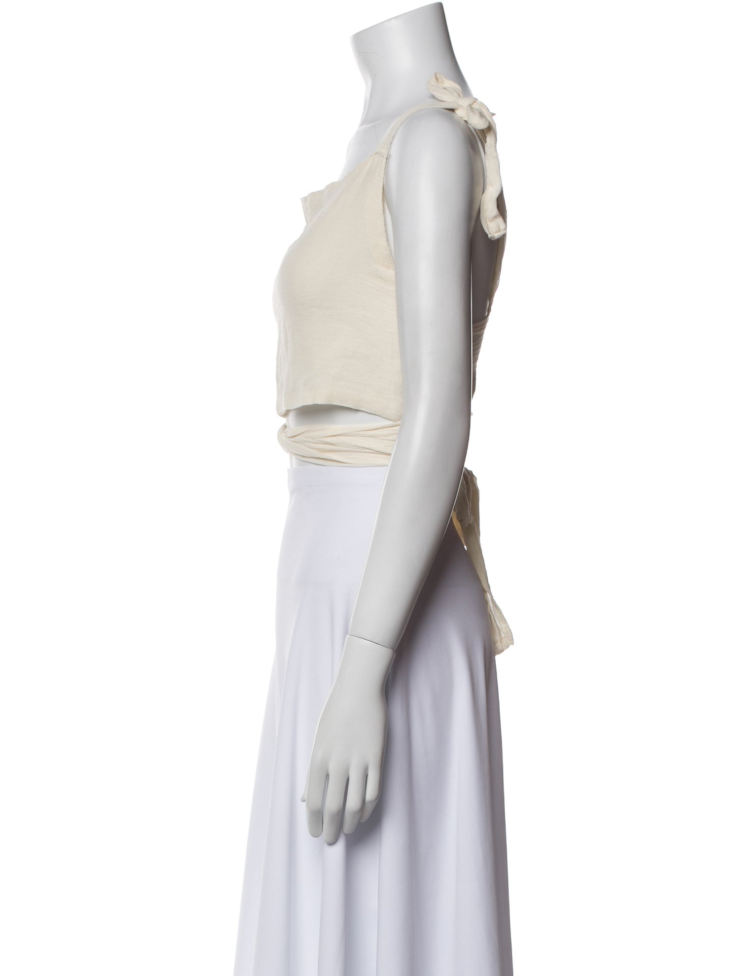 Savannah Morrow The Label Square Neckline Sleeveless Crop Top