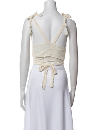 Savannah Morrow The Label Square Neckline Sleeveless Crop Top