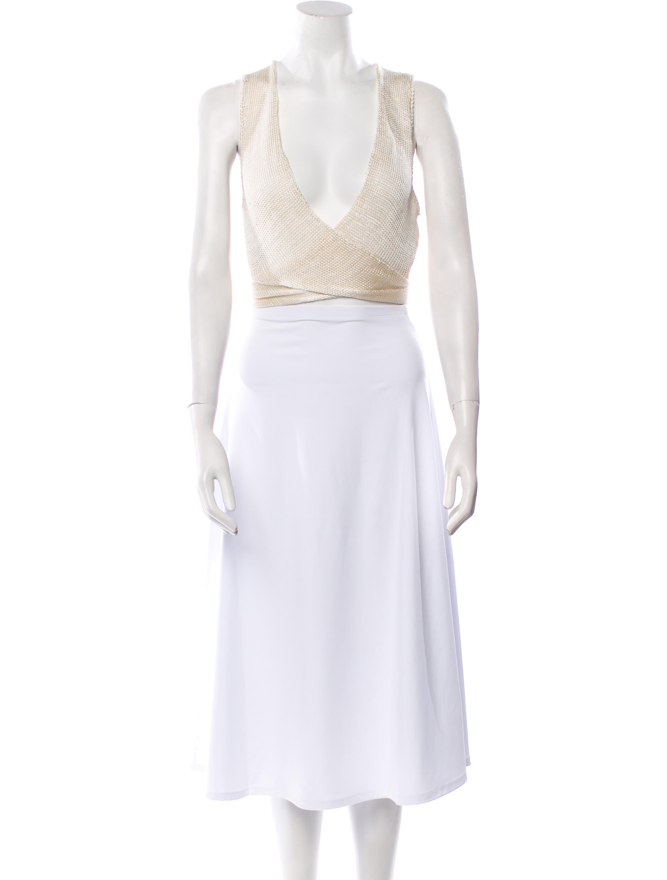 Savannah Morrow The Label Crochet V-Neck Sweater