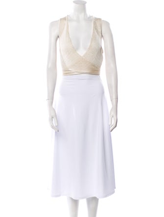 Savannah Morrow The Label Crochet V-Neck Sweater