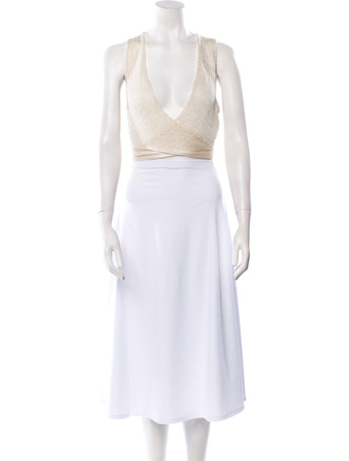 Savannah Morrow The Label Crochet V-Neck Sweater