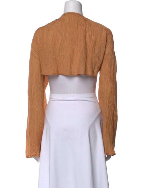 Savannah Morrow The Label Silk V-Neck Crop Top