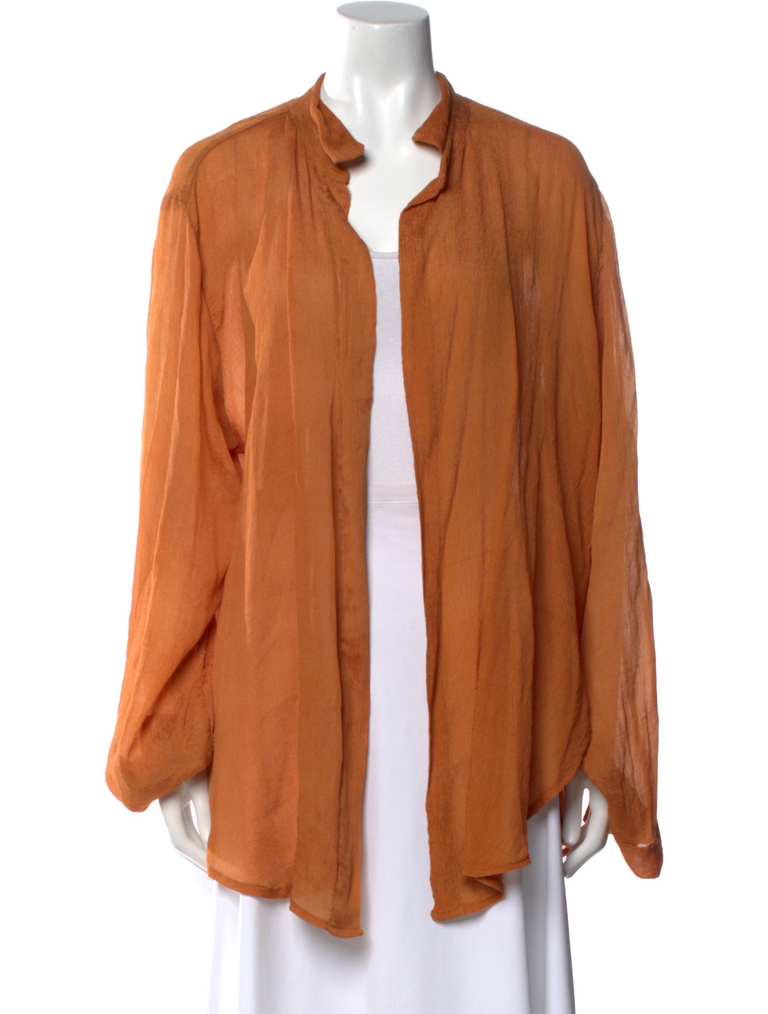 Savannah Morrow The Label Silk Open Front Sweater