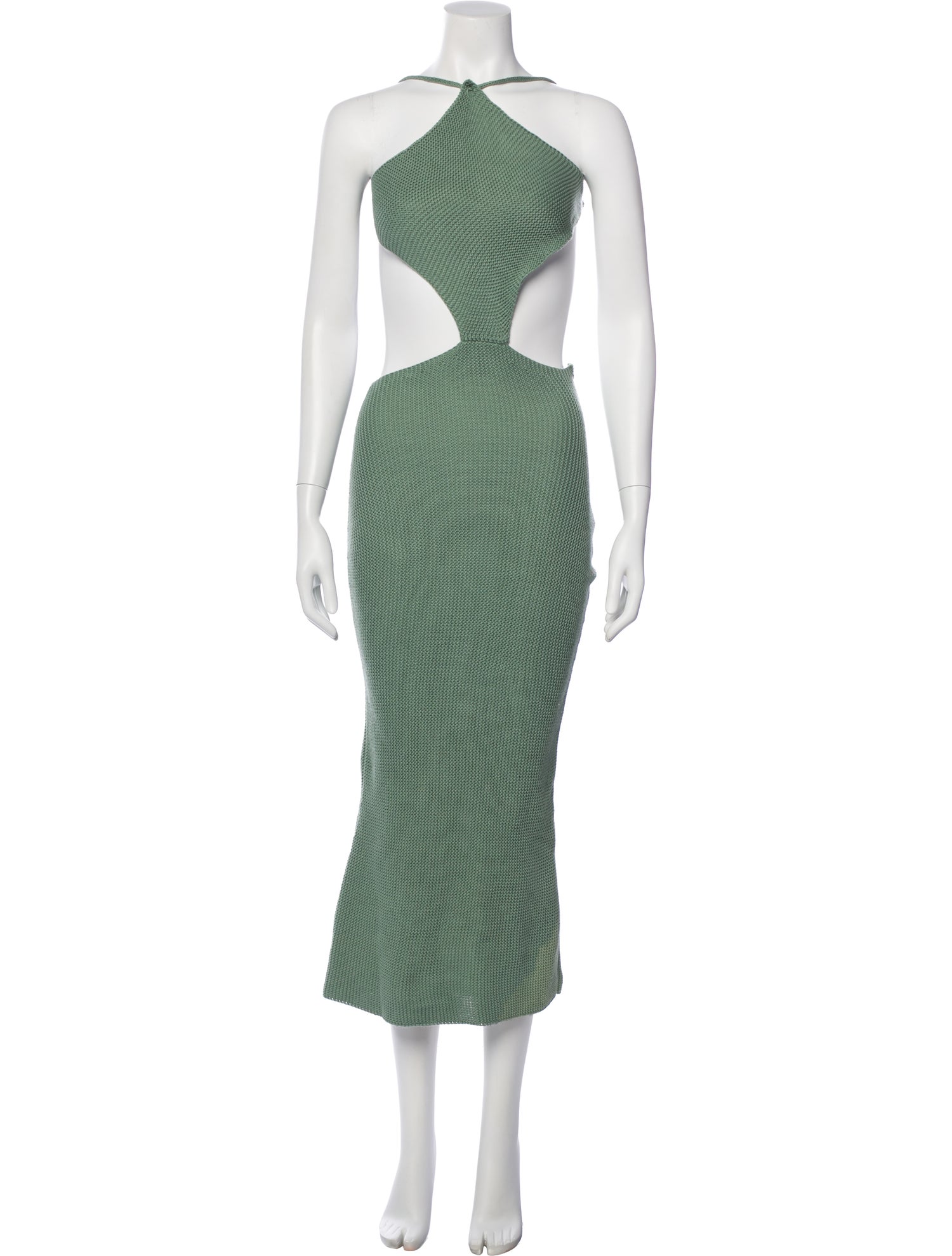 savannah morrow green dress V-Neck Long Dress w/ Tags