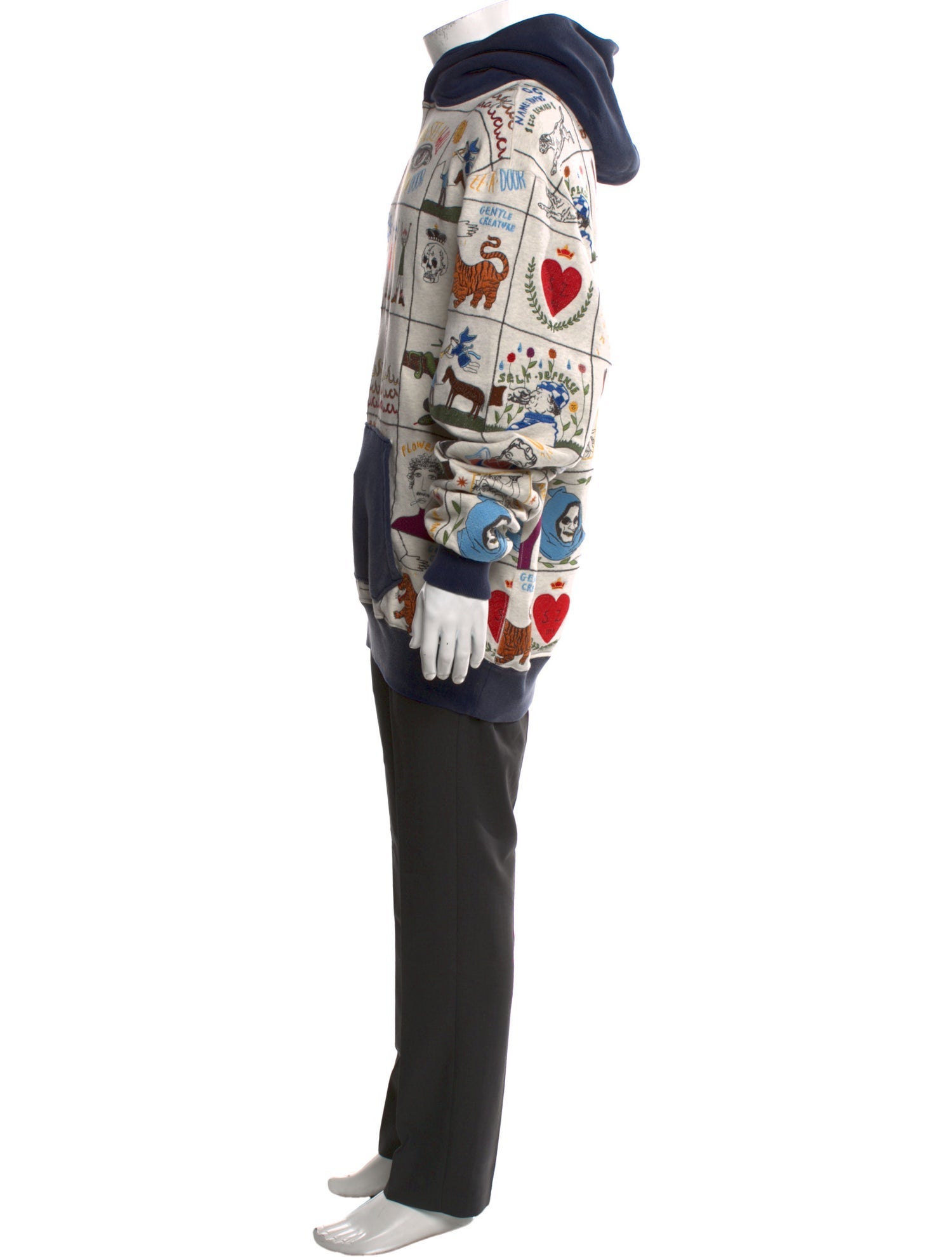 Samuel Zelig Printed Crew Neck Hoodie