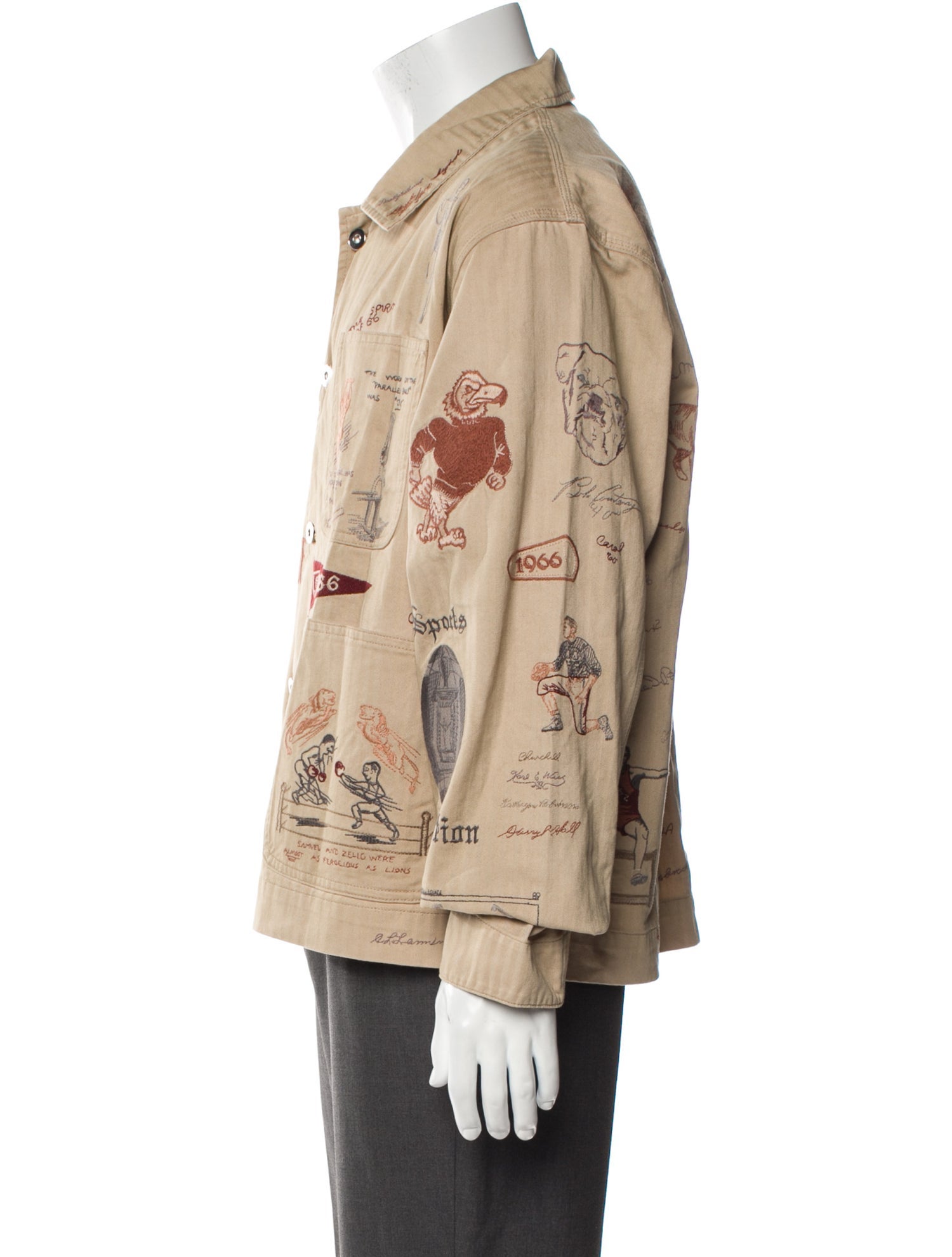 Samuel Zelig Graphic Print Denim Jacket