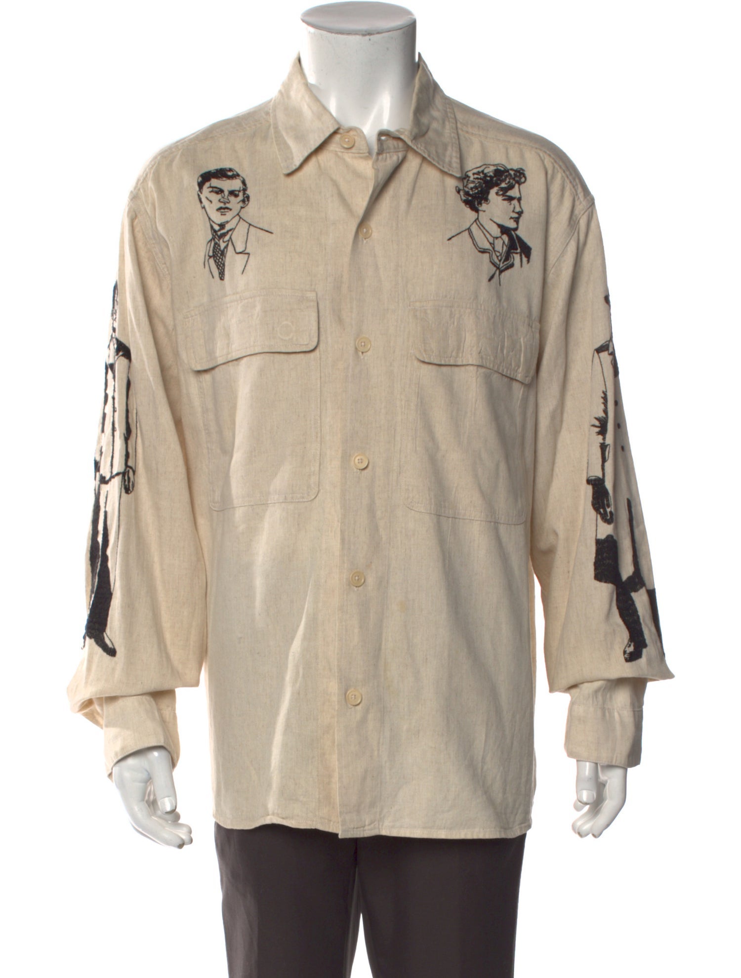 Samuel Zelig Graphic Print Long Sleeve Shirt