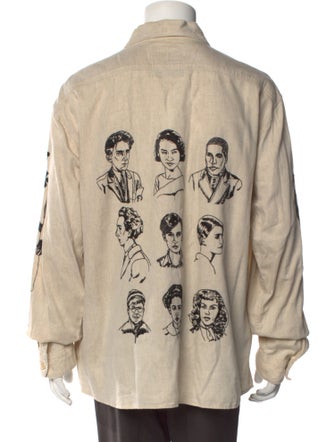 Samuel Zelig Graphic Print Long Sleeve Shirt