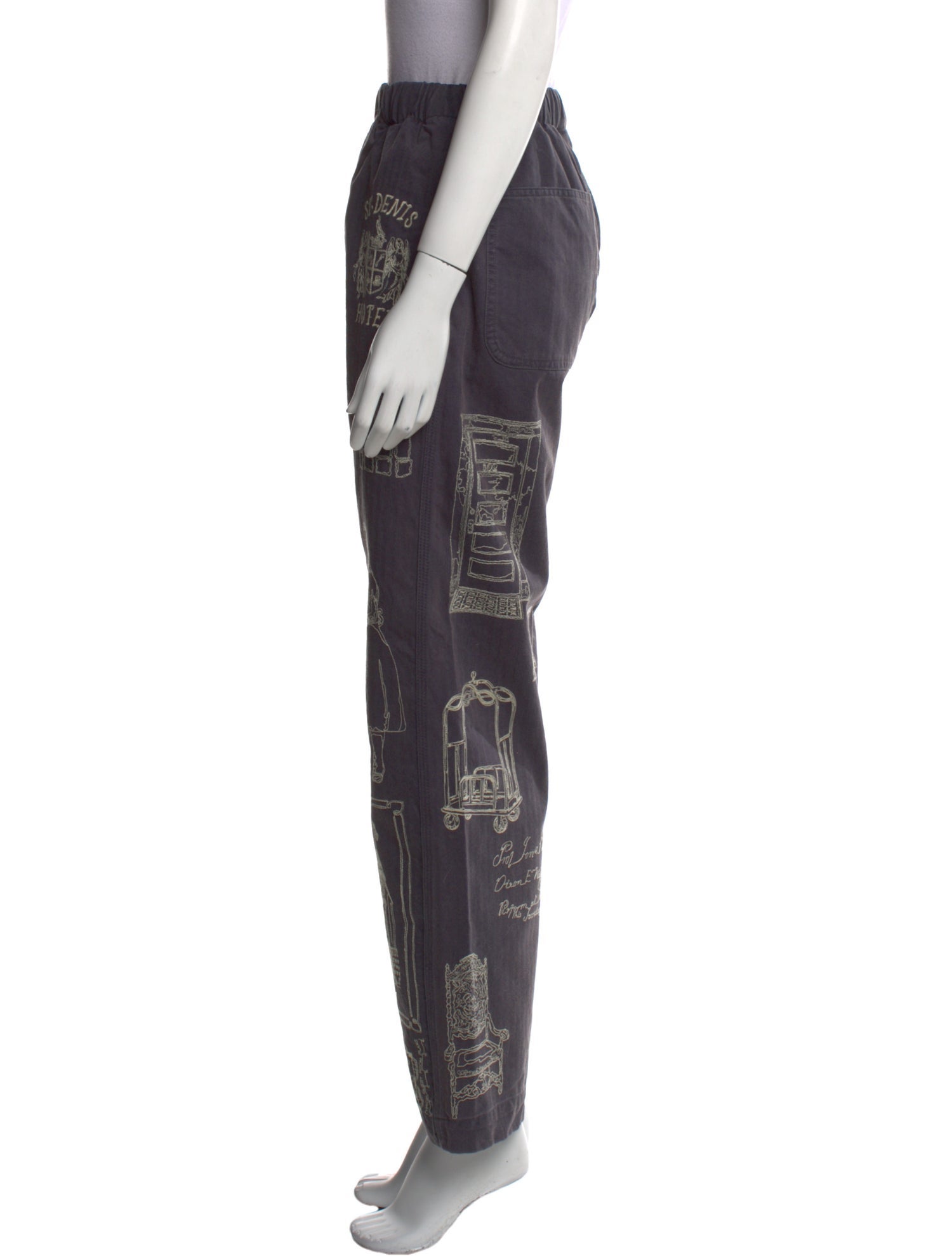 Samuel Zelig Printed Wide Leg Pants