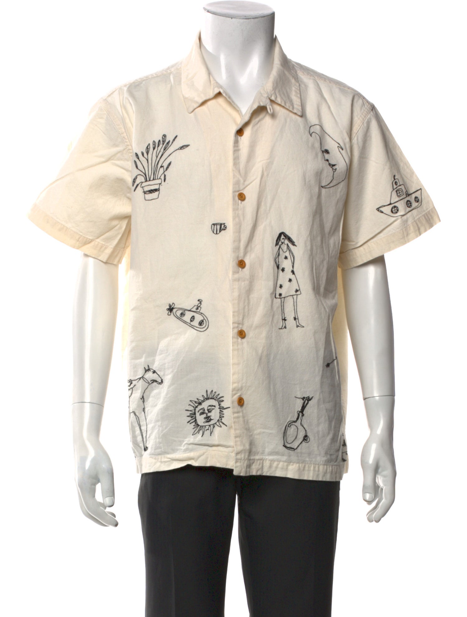 Samuel Zelig Graphic Print Short Sleeve Shirt