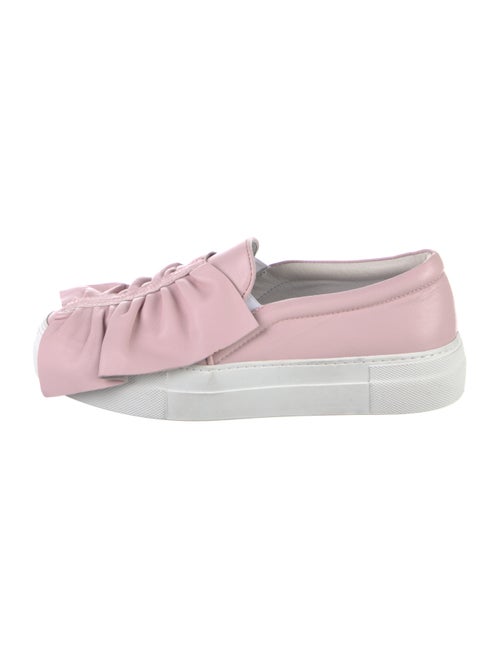 Joshua Sanders Leather Ruffle Embellishment Sneakers