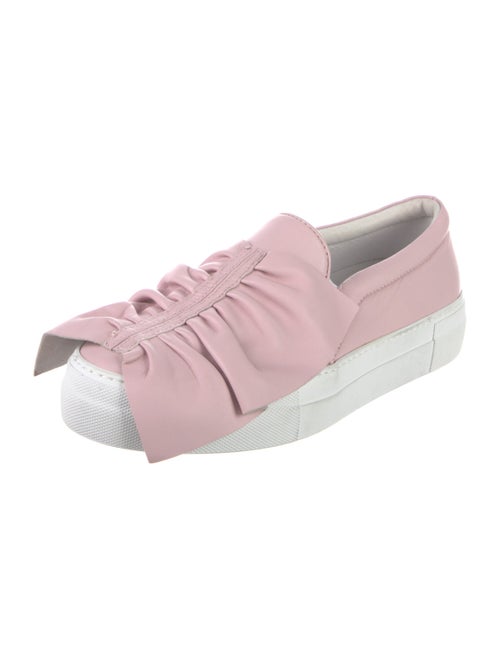 Joshua Sanders Leather Ruffle Embellishment Sneakers