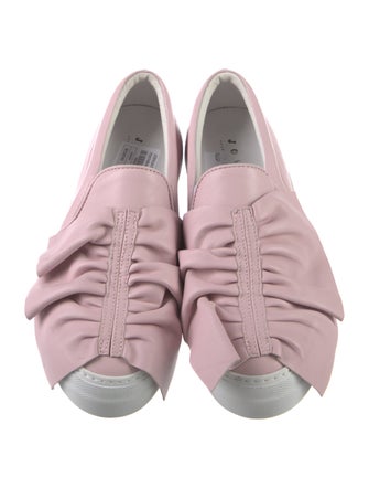 Joshua Sanders Leather Ruffle Embellishment Sneakers